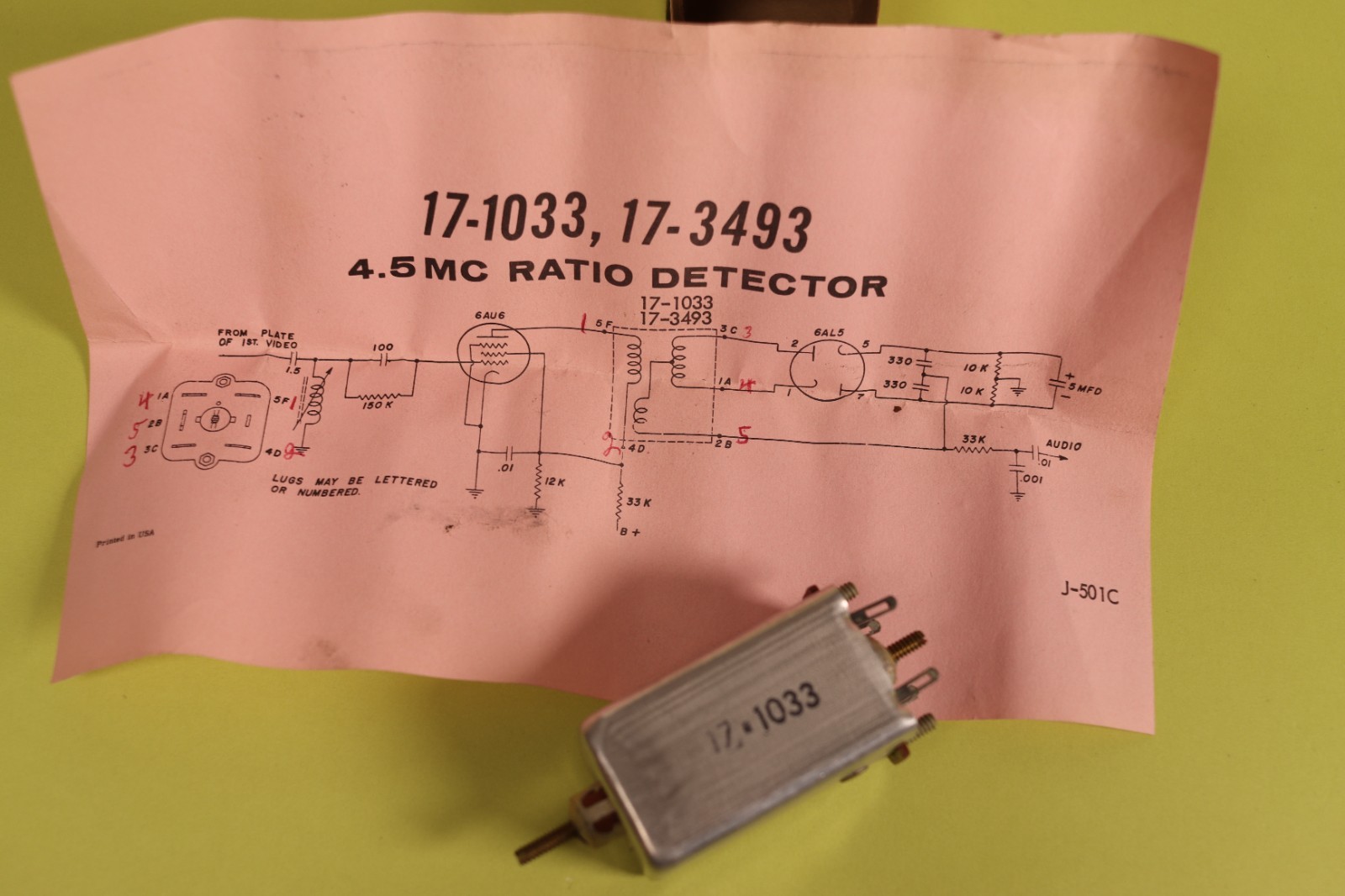 Meissner 17-1033 4.5 MC Radio Detector NOS