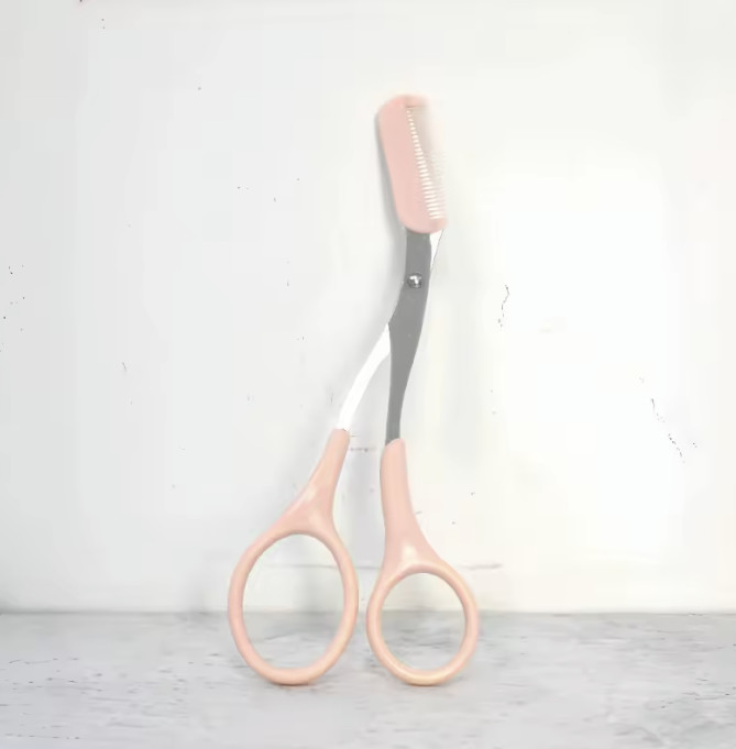 Eyebrow Trimming Scissors with Comb – Stainless Steel Precision Grooming Tool