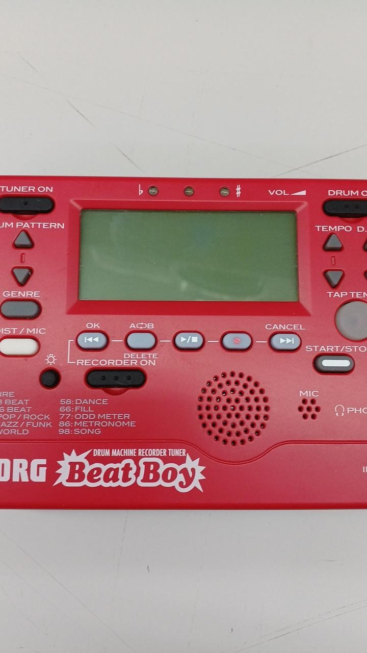 KORG BEAT BOY Drum Machine Recorder Tuner Samplers Red Recode Tuner Effector