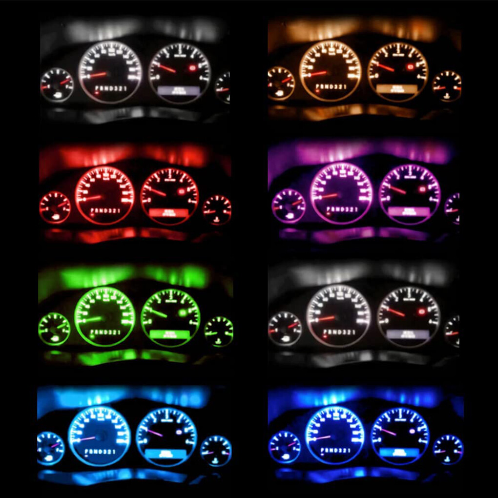 10X 74 T5 2721 LED Bulb Dash Lights w/ PC74 Socket Instrument Panel Gauge Light