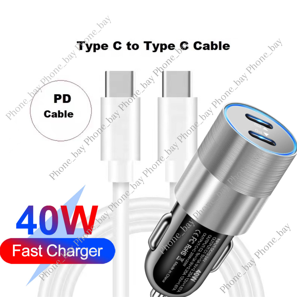 40W USB C Fast Charger PD USB C To C Cable Type C Power Adapter For iPhone 15Pro