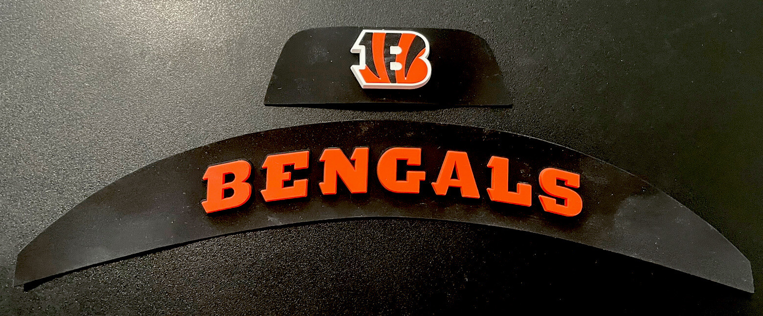 3D Bumpers - Bengals Flex Set For A Full Size Helmet.