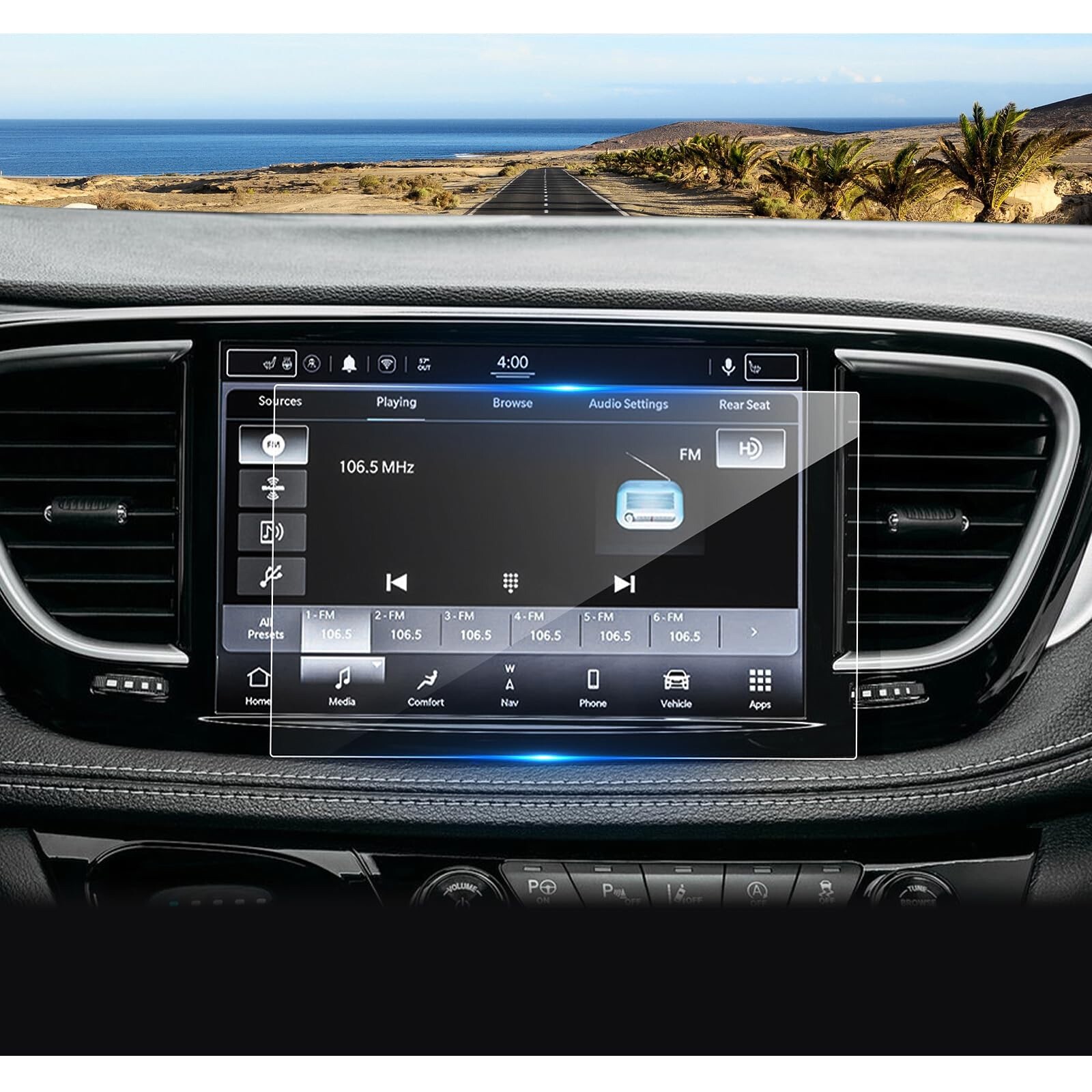 2021 2022 2023 Chrysler Pacifica 10.1 Inch Navigation Screen Protector 9H NiB