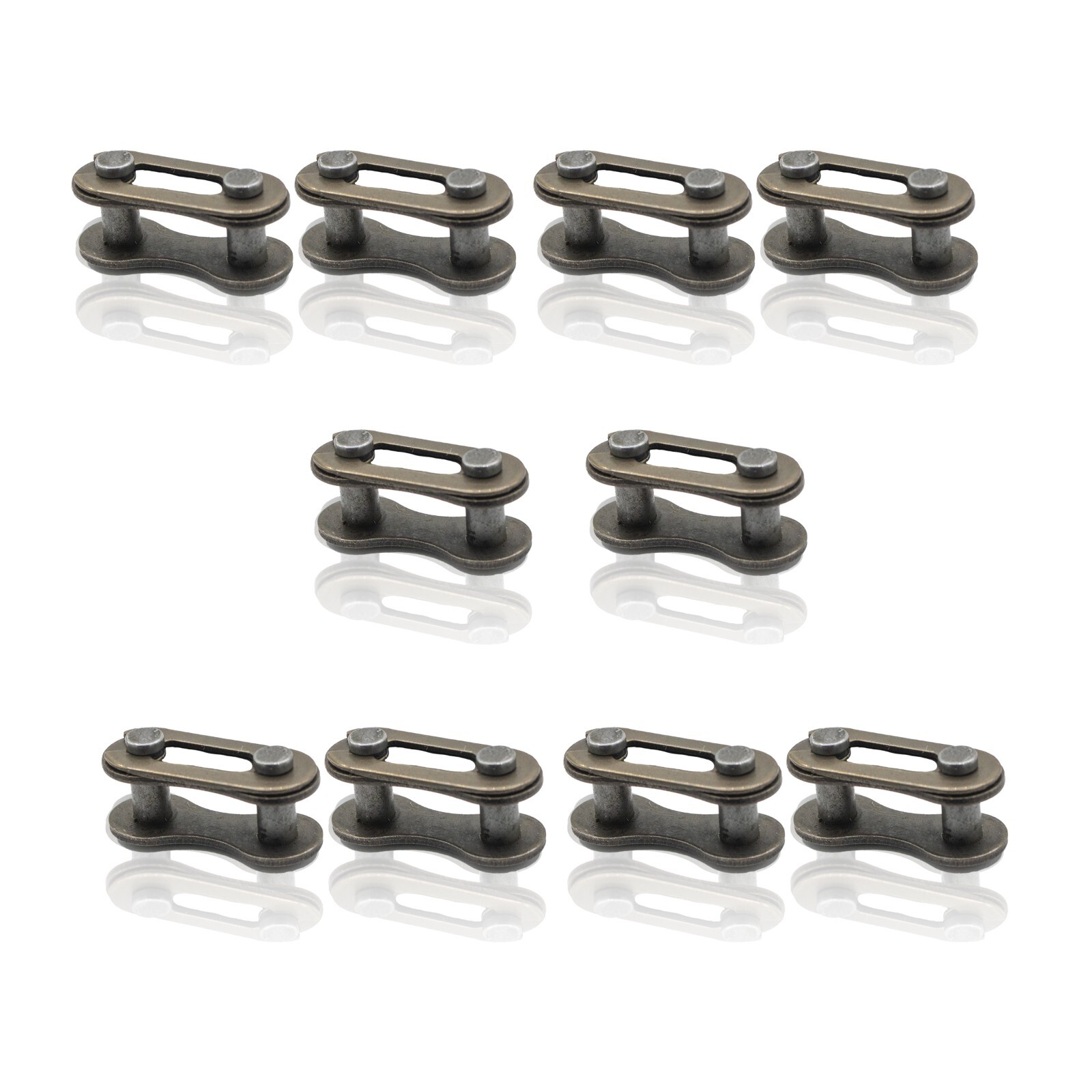 10) CONECTOR DE ACERO DE ESLABÓN MAESTRO DE CADENA 410 PARA BICICLETA Y MOTOCICL