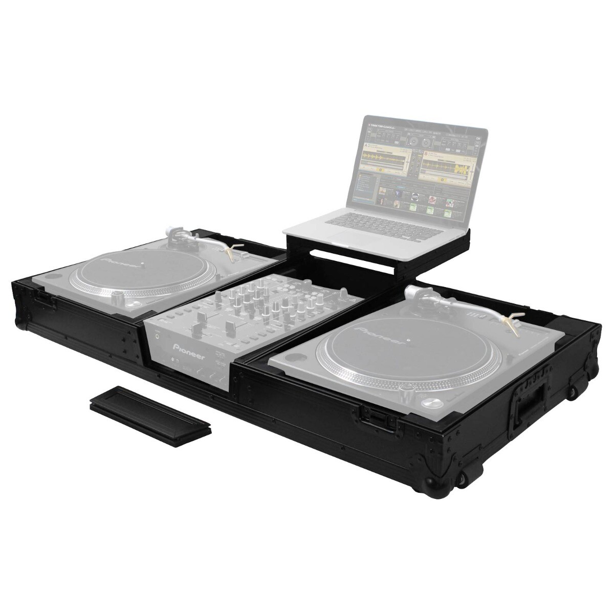 Odyssey FZGSLBM10WRBL Black DJ 10" Mixer and Turntables Case w Wheels idjnow