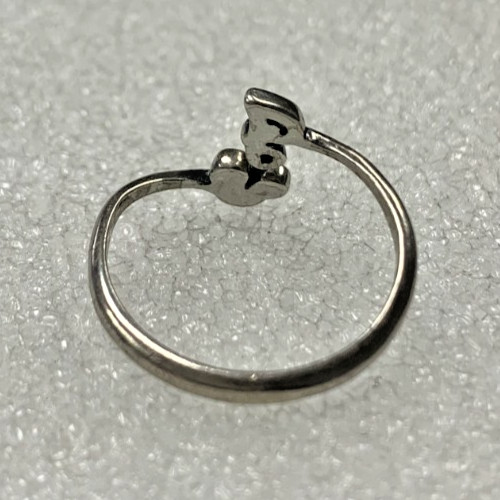Round Cut CZ Mickey Mouse "G" Adjustable Initial Toe Ring SIZE 6.5 - 69R