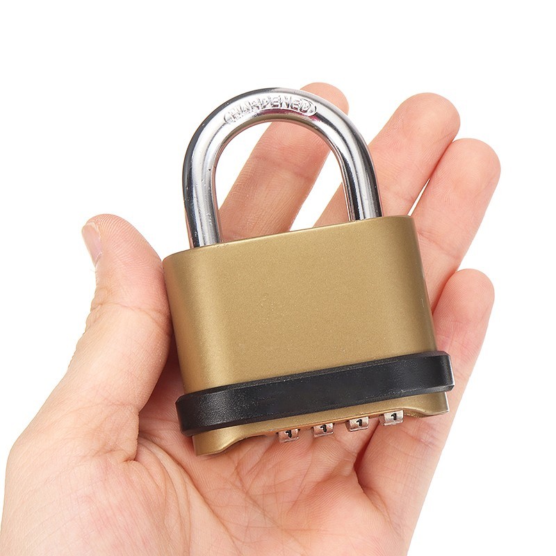 Combination Lock, 4 Digit Heavy Duty Padlock Metal Outdoor, Weatherproof Alloy L