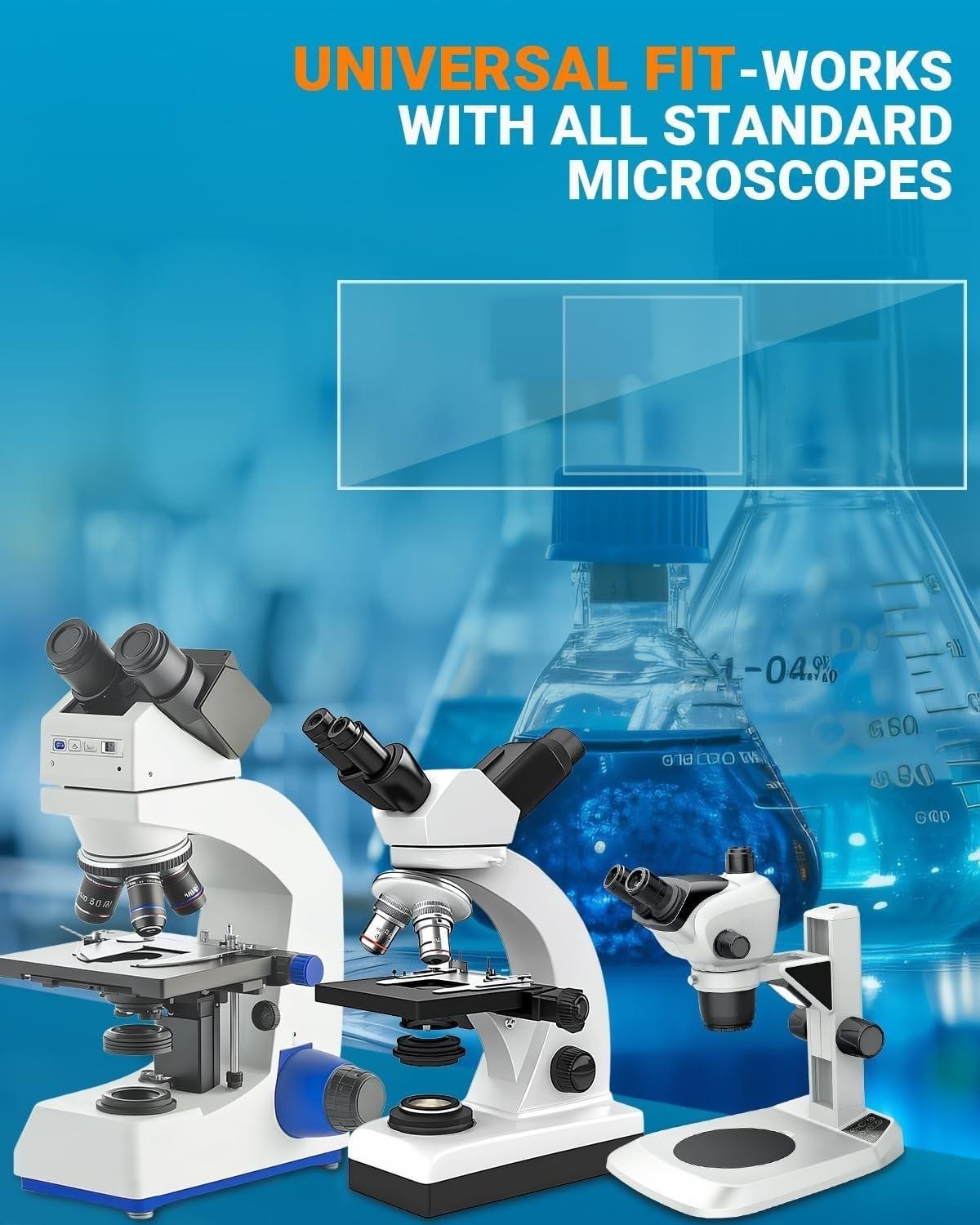 Microscope Slides and Covers Kit – 50 Blank Pre-cleaned Glass Slides for Microsc