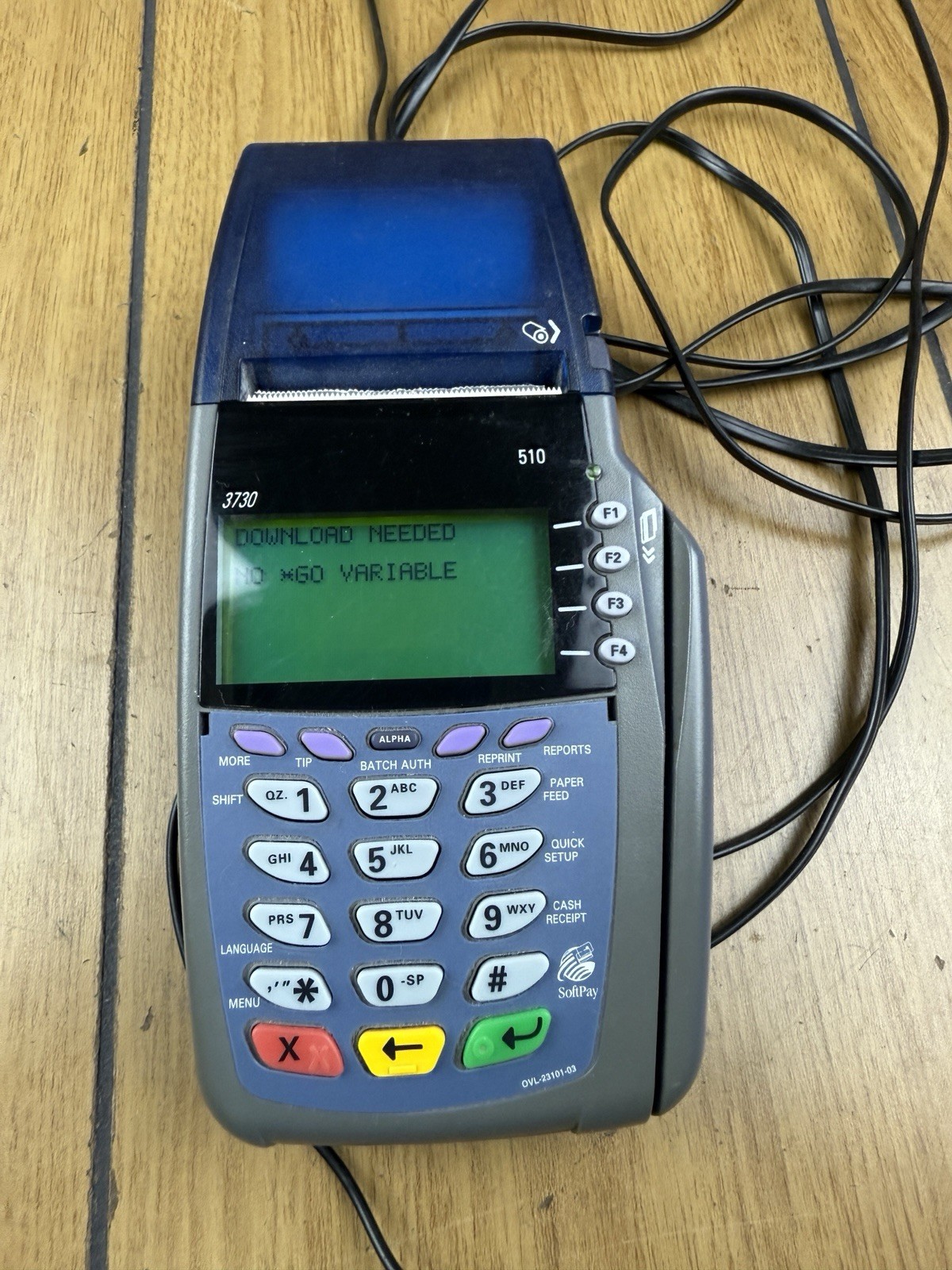 VERIFONE OMNI 5100 ETHERNET CREDIT CARD TRANSACTION TERMINAL CHARGER