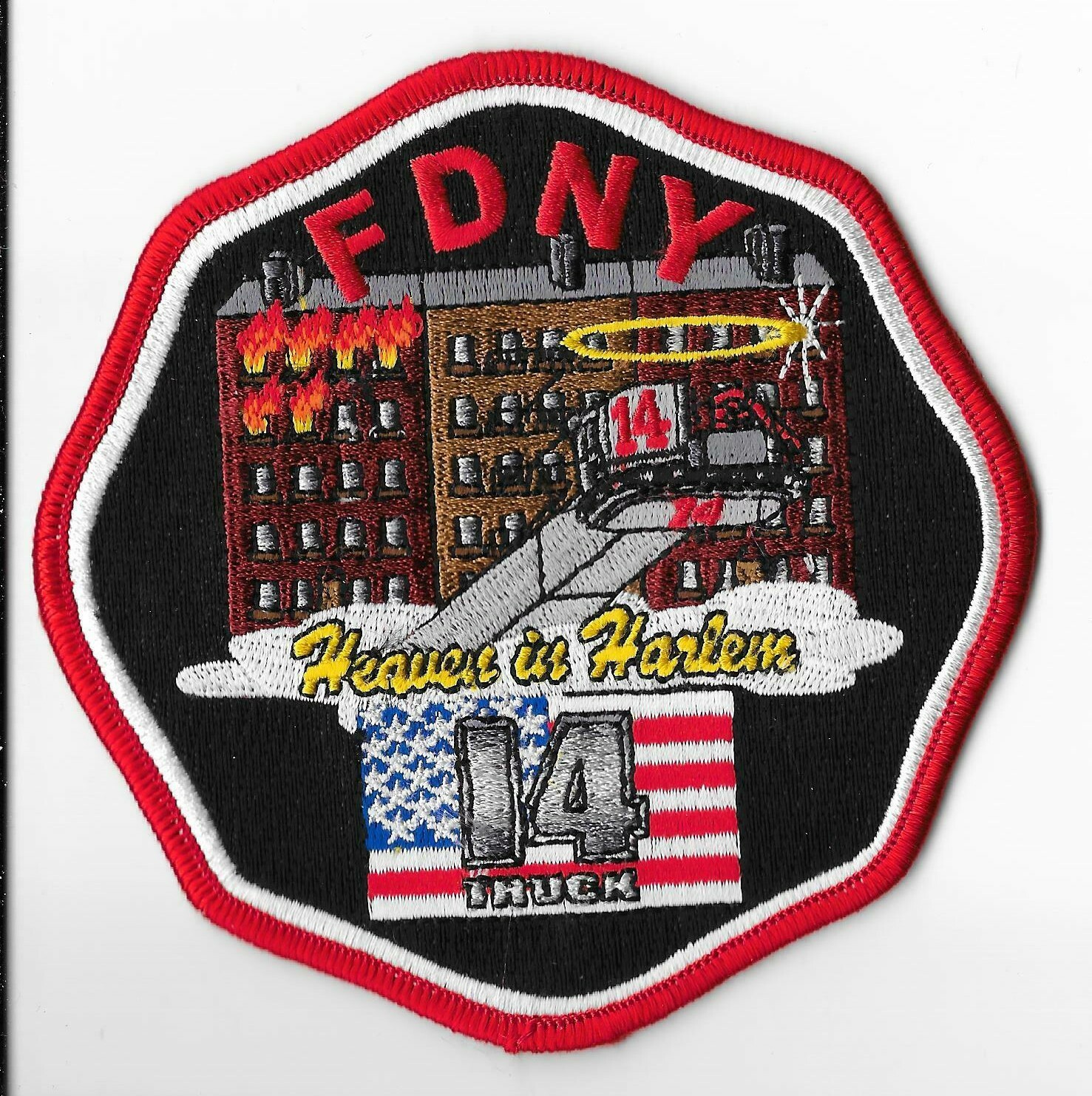 New York Fire Department (FDNY) Truck 14 "Heaven in Harlem" Patch V1