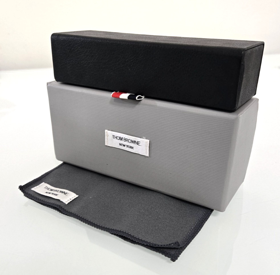 Thom Browne Eyeglass Case 6x2x1.5 Original Authentic Black Glasses Case W/ Cloth