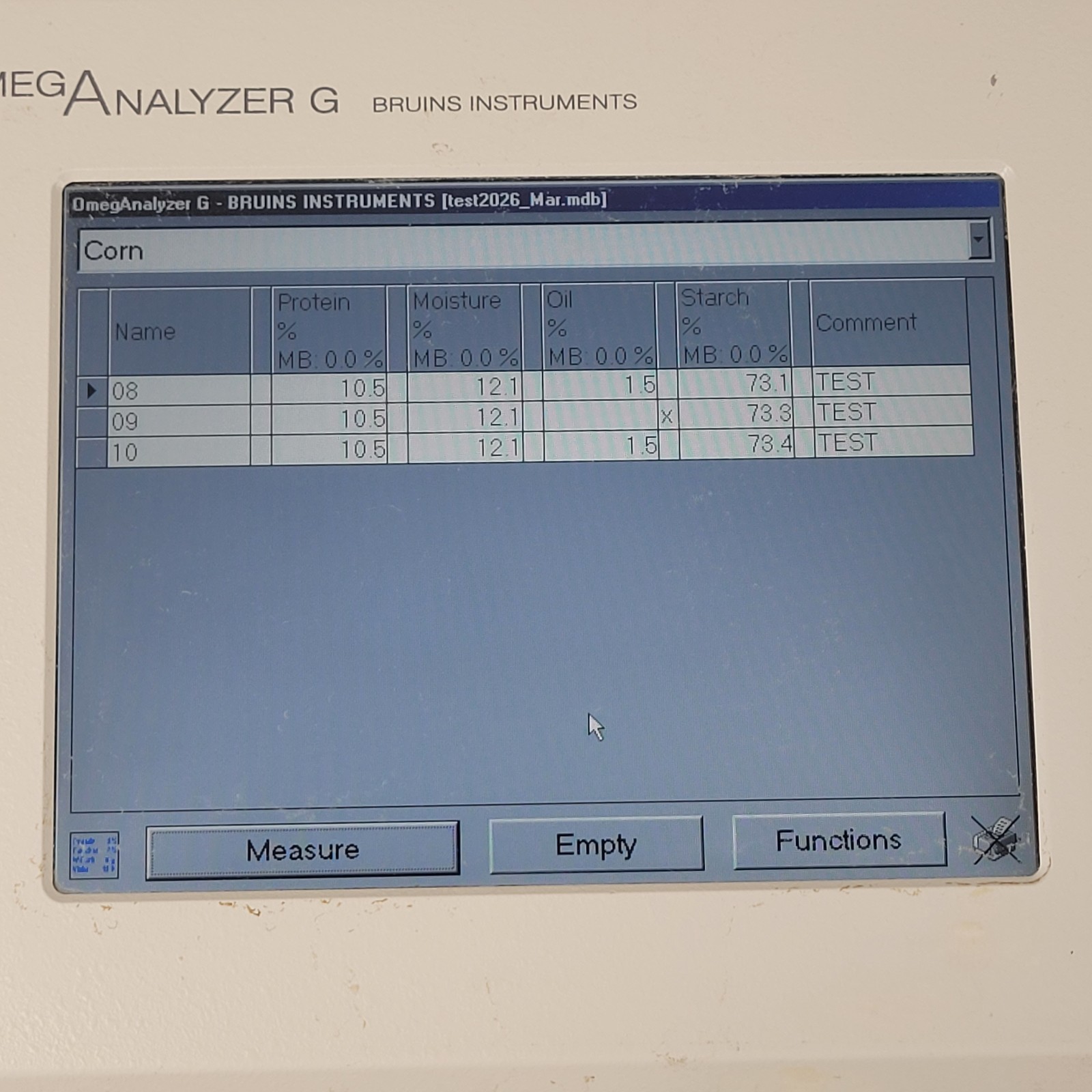 TESTED Bruins OmegAnalyzer G NIR Grain Analyzer Wheat Barley Corn Protein Moist