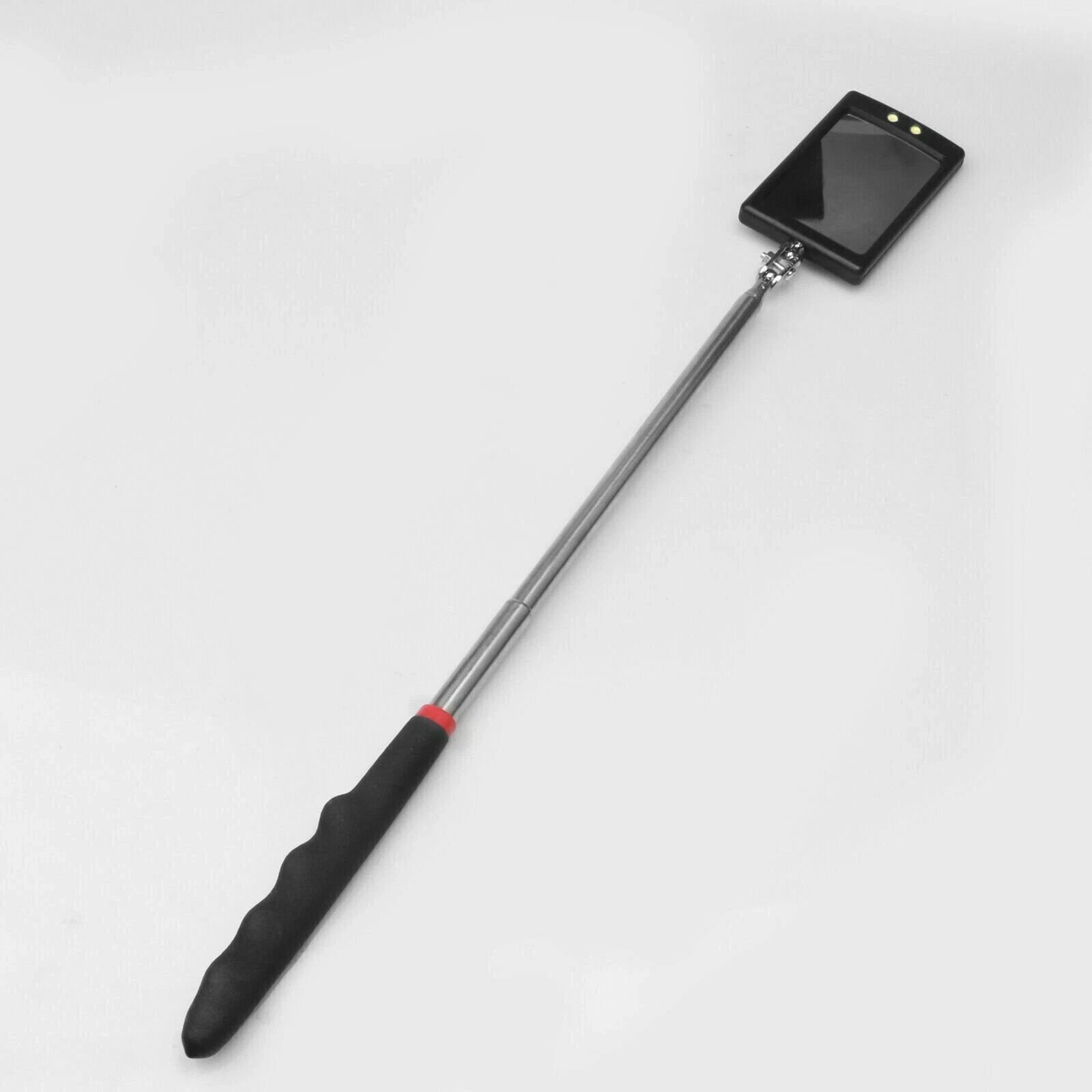 Inspection Mirror LED Lighted Mechanic Telescoping illuminate Swivel Extendable