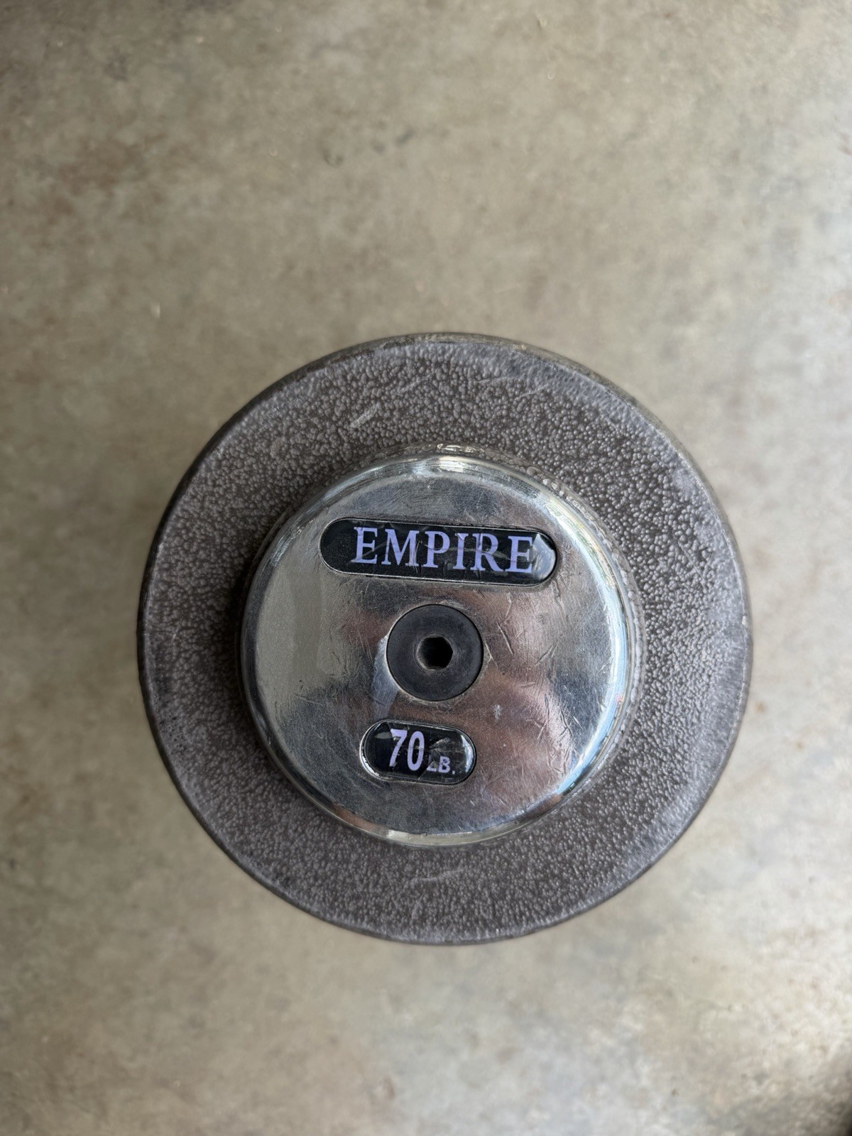 Single Free weights Pro Style Empire Cast Iron Dumbbell 70 Lbs Pounds