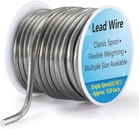 Lead Wire Solid Core Roll 1 Lb Spool — Soft High Density Lead Line for Fishing S
