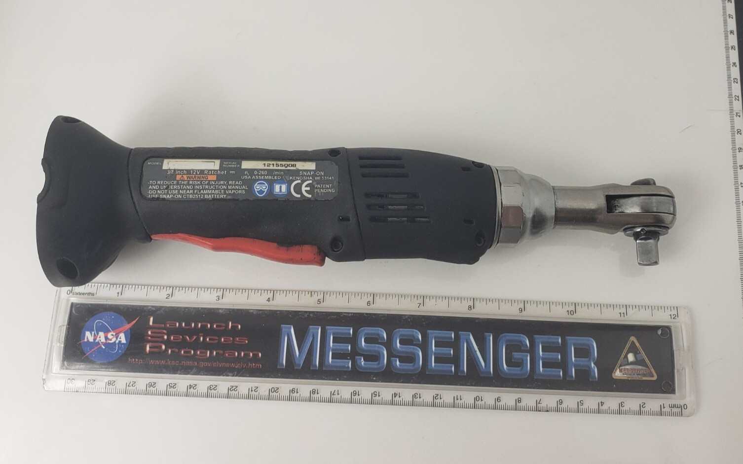 Snap-On CTR3812 3/8 inch 12V Cordless Ratchet - Tool Only Good Condition