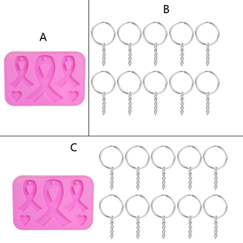 Ribbon Bow Keychain Silicone Pendant Mold Valentine s Day Birthday Gift Jewelry