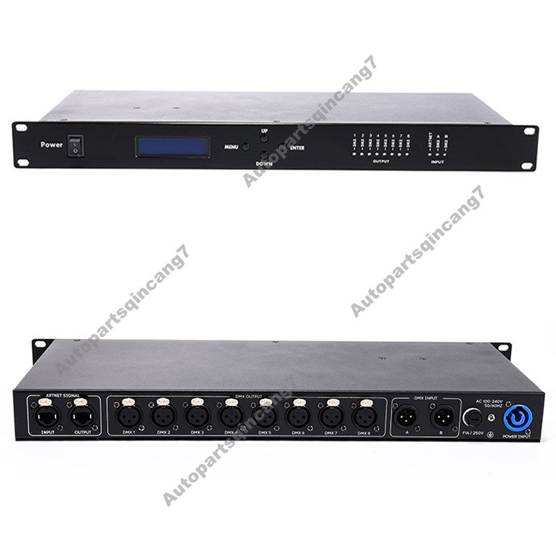 8 Way Network Expander with 8x512 4096 Channels Artnet to DMX Node for Stage