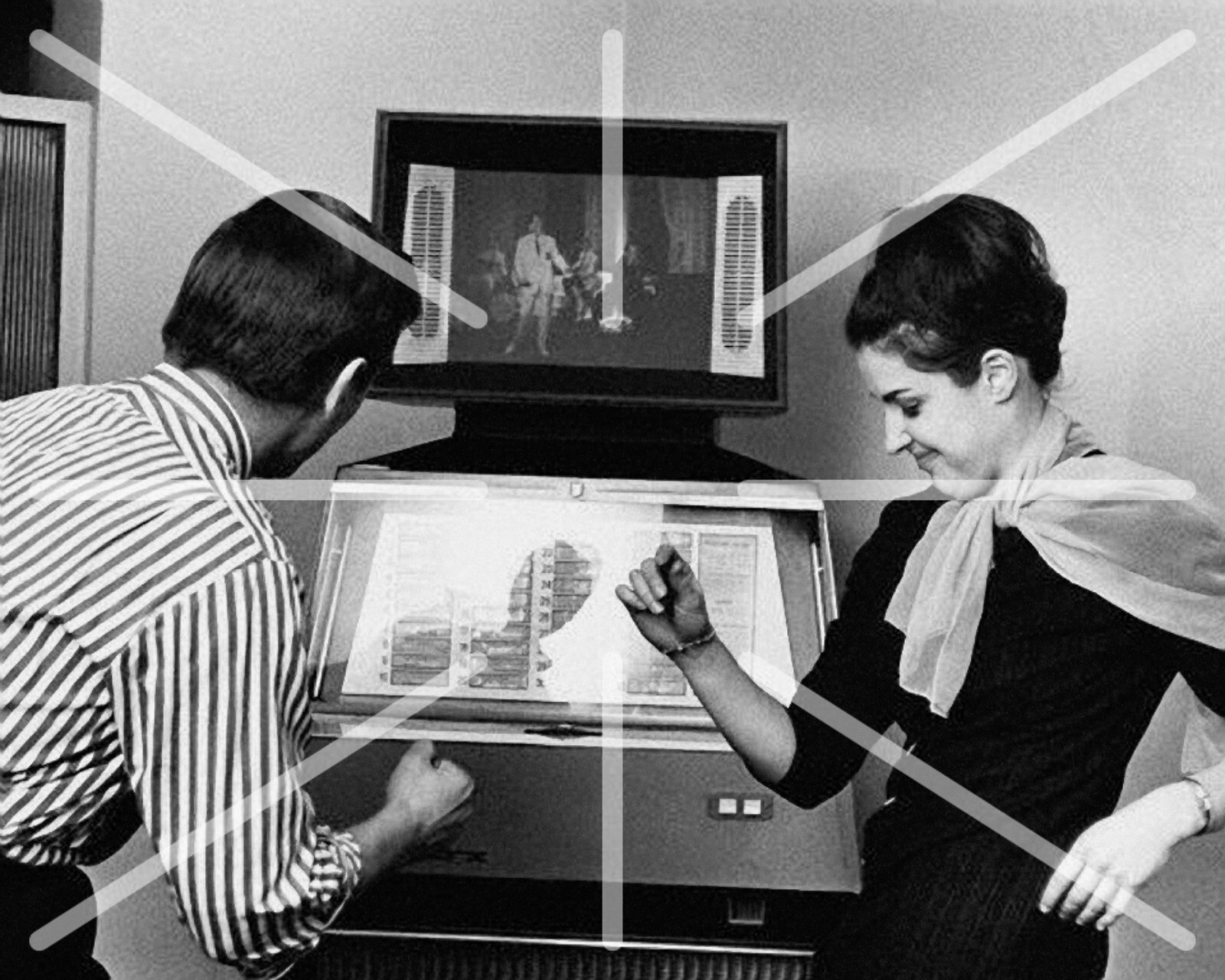 Video Jukebox 1980's Couple Dancing Vintage 8x10 Photography Reprint