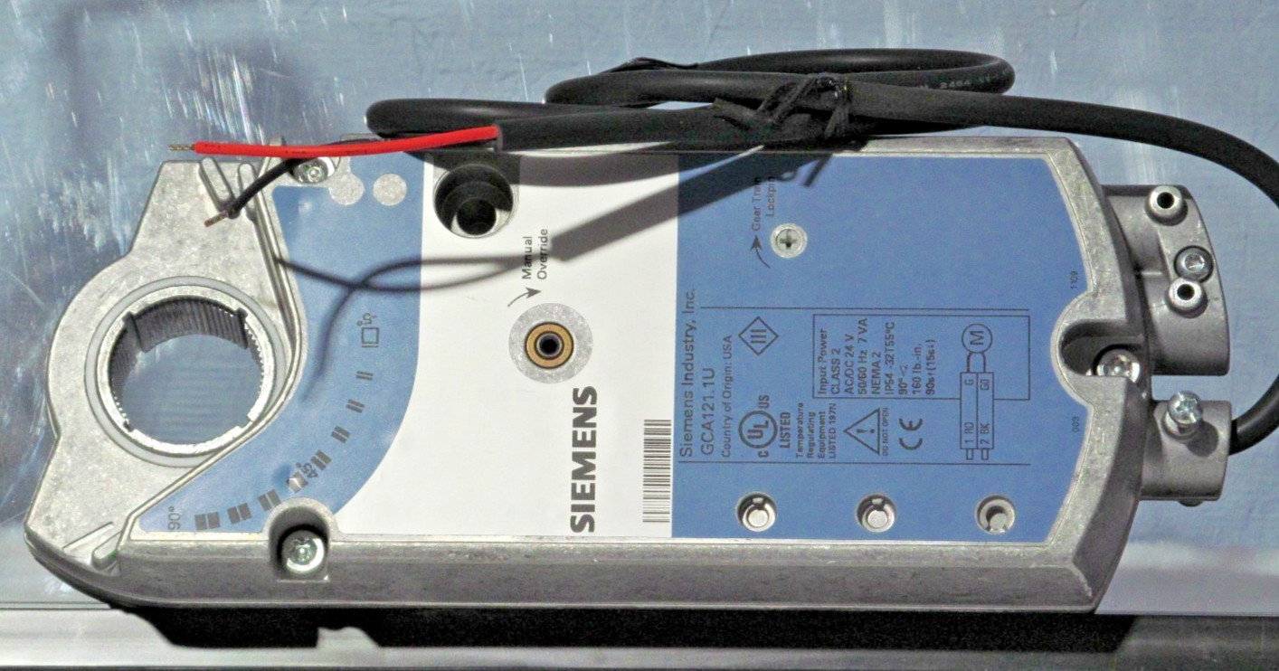 Siemens GCA121.1U GCA 2-Pos Spring Return 142 lb-in Electronic Damper Actuator