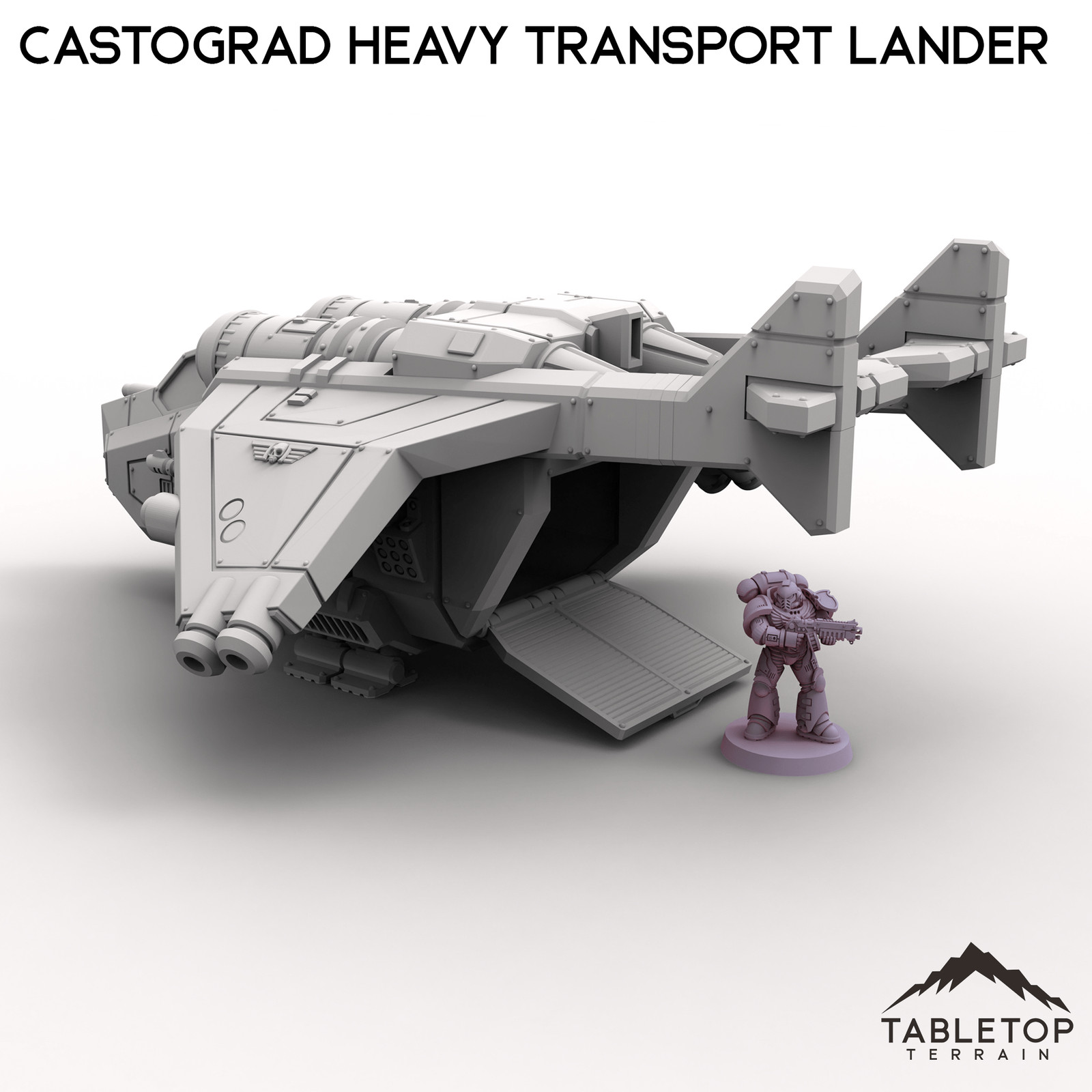 Castograd Heavy Transport Lander - Grimdark Gothic Wargaming Tabletop