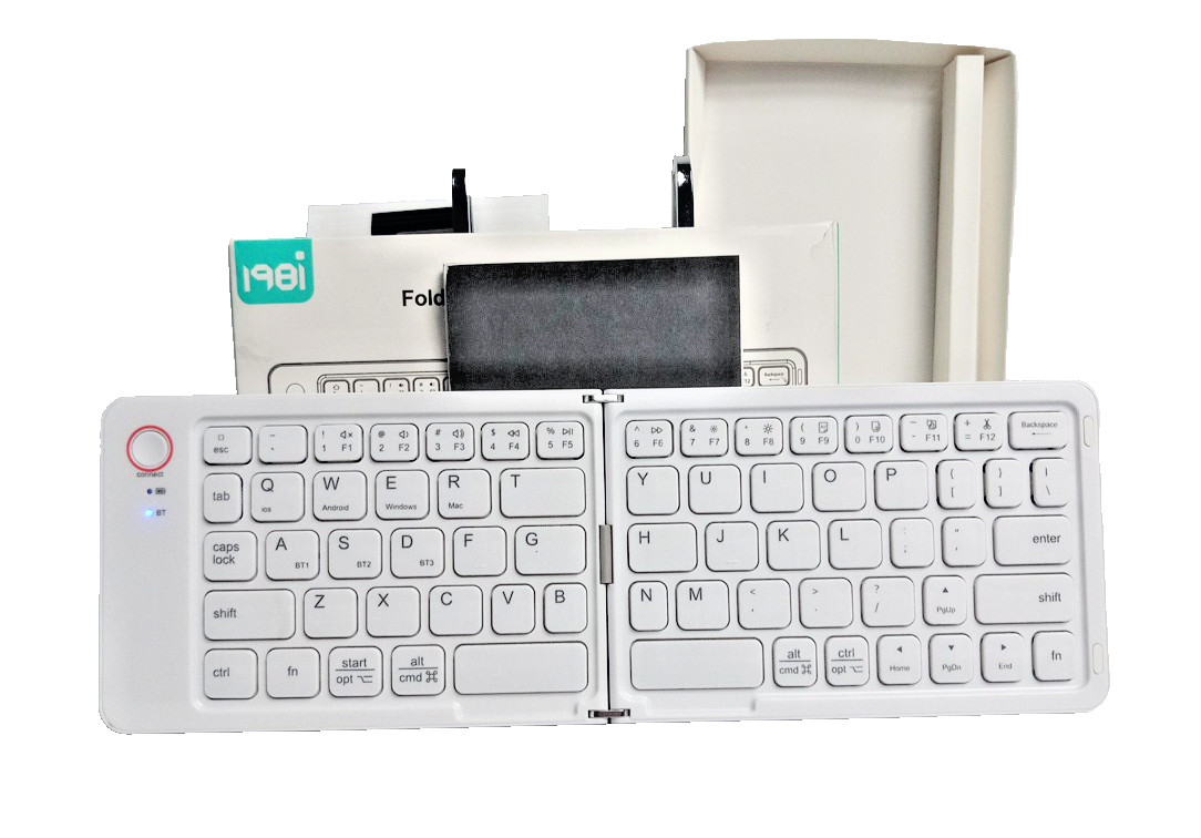 Mini Foldable Bluetooth Keyboard with Touchpad Wireless Phone Tablet NIOB