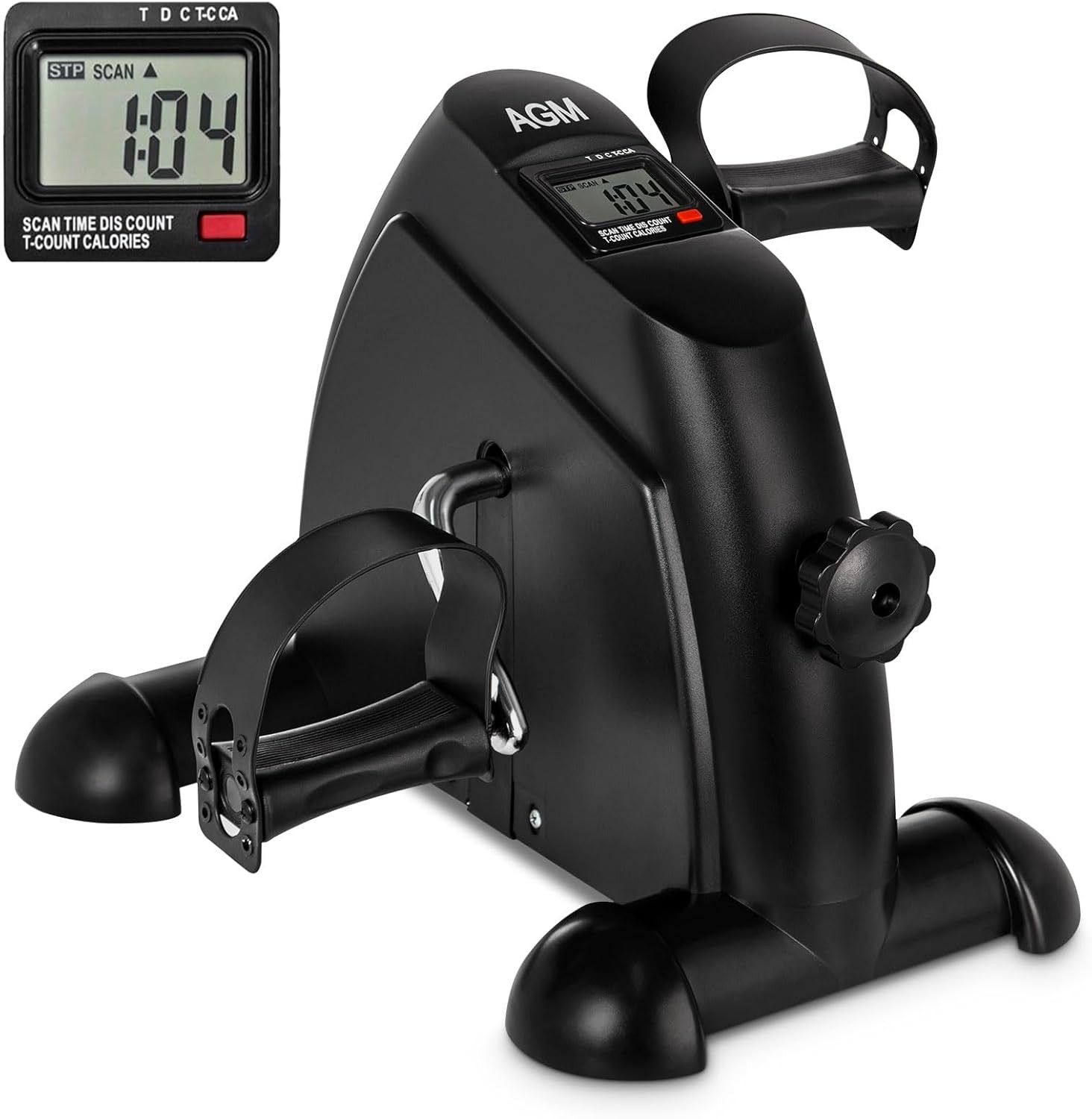 Mini Exercise Bike Cycle Arm & Leg Pedal Exerciser with LCD Screen Displays