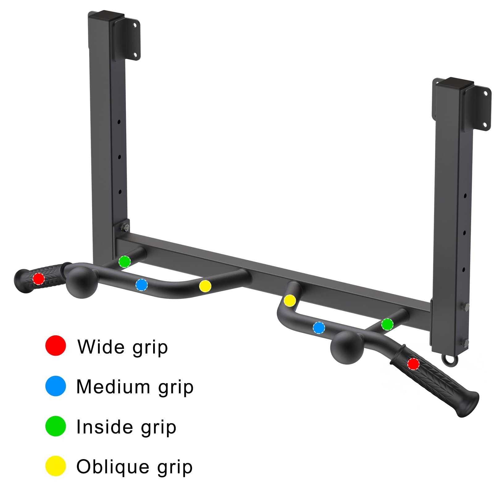 32" Ceiling Mounted Pull Up Bar - Heavy Duty, Highly Adjustable, Multifunctio...