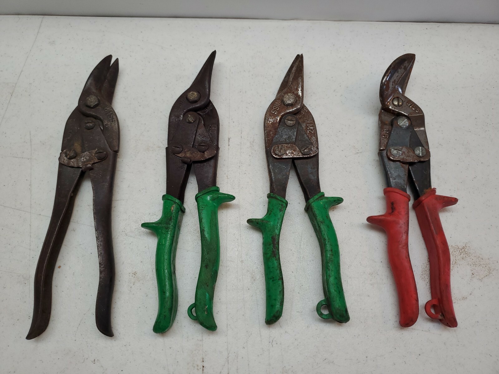 Lot of 4 Vintage Wiss USA Made Aviation Tin Snips M6 M2 M1