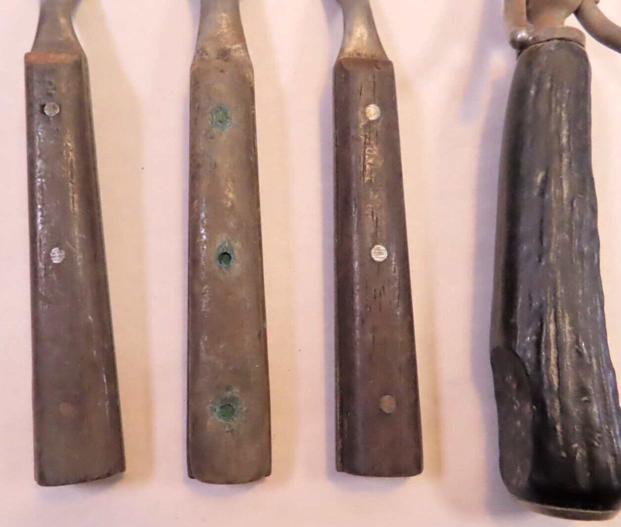 Antique Civil War Era Carving Fork and (6) Dinner Forks