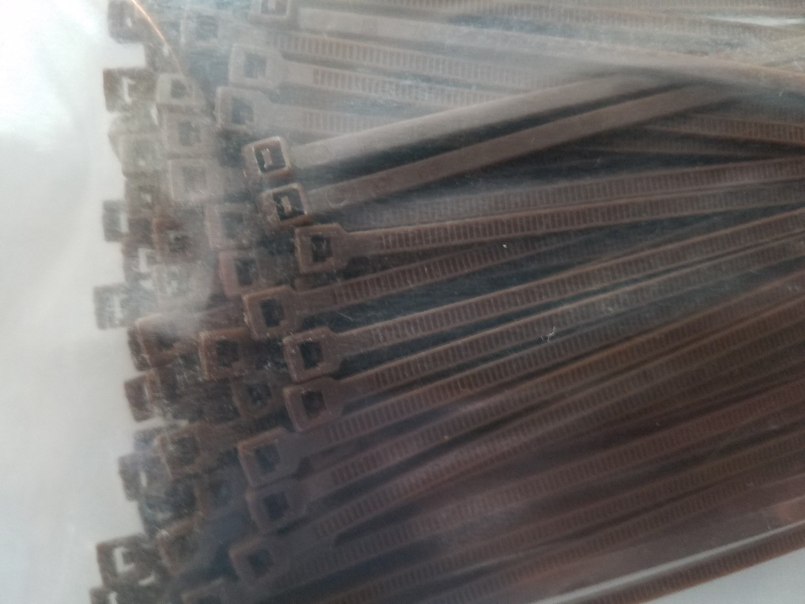 4” Dark Brown Zip Ties - Quantity 200