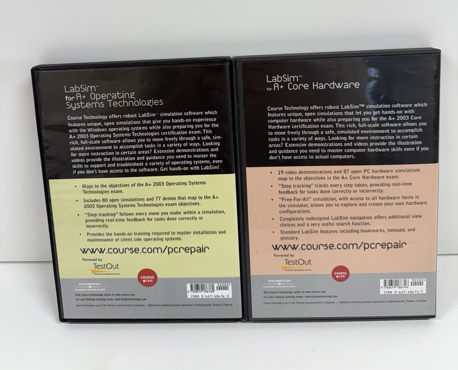 LabSim for A+ Operating Systems Technologies / Core Hardware by TestOut Thomson