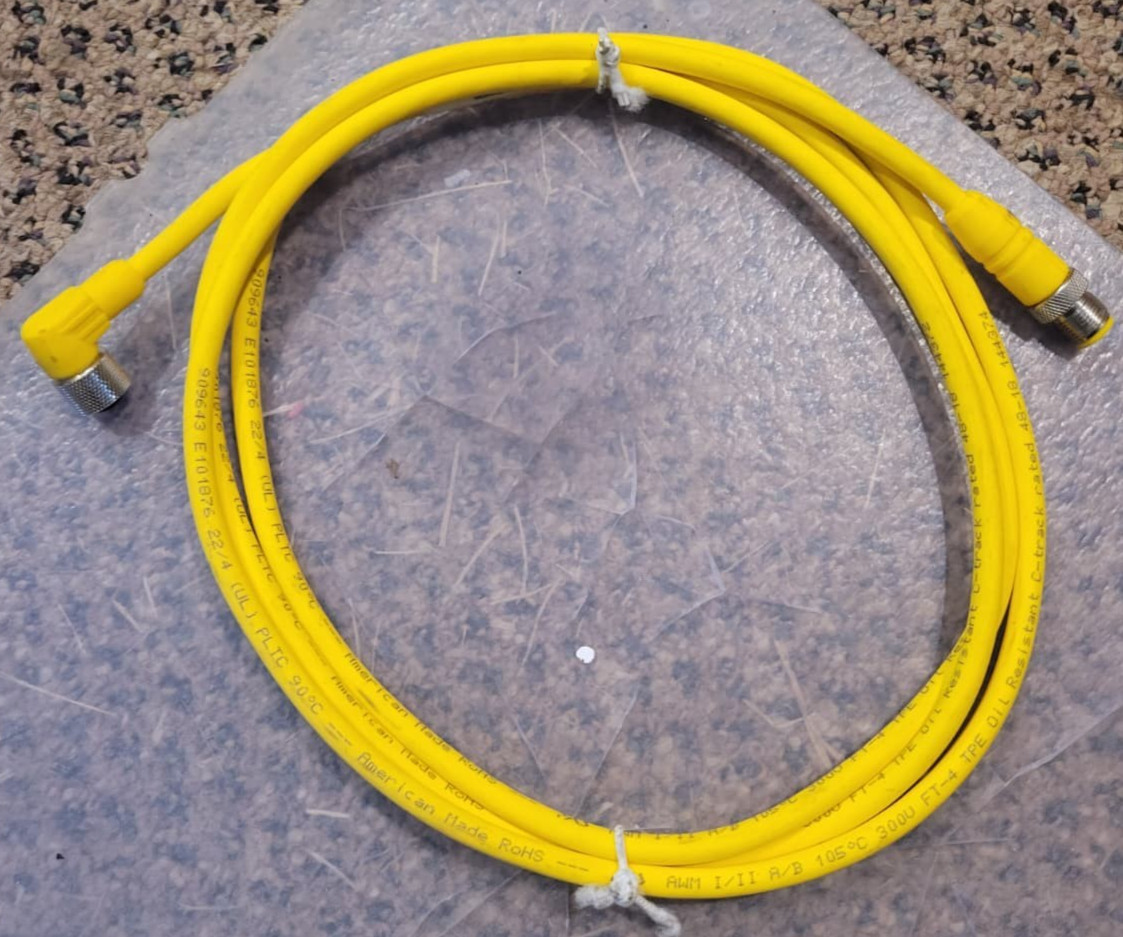 NEW LUMBERG RST 4-RKWT 4-643/2M CORDSET MALE TO 90° FEMALE 2m 600002593