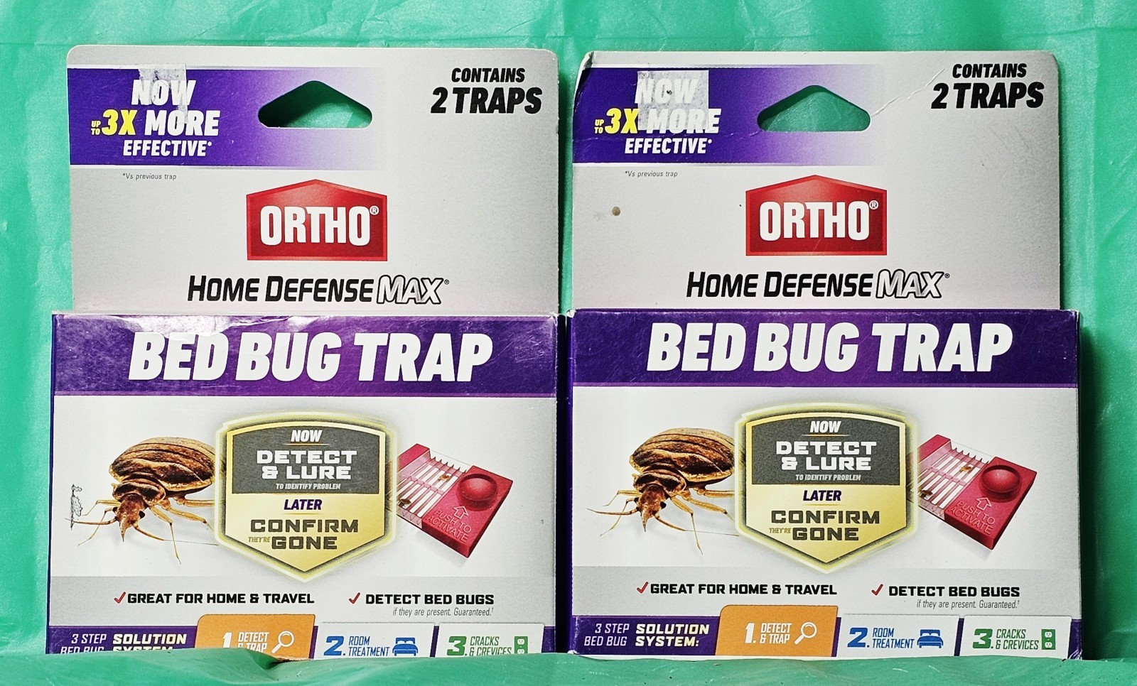 ***(Lot Of 2) Ortho Home Defense Max Bed Bug Traps (4 Traps) Pesticide-Free***