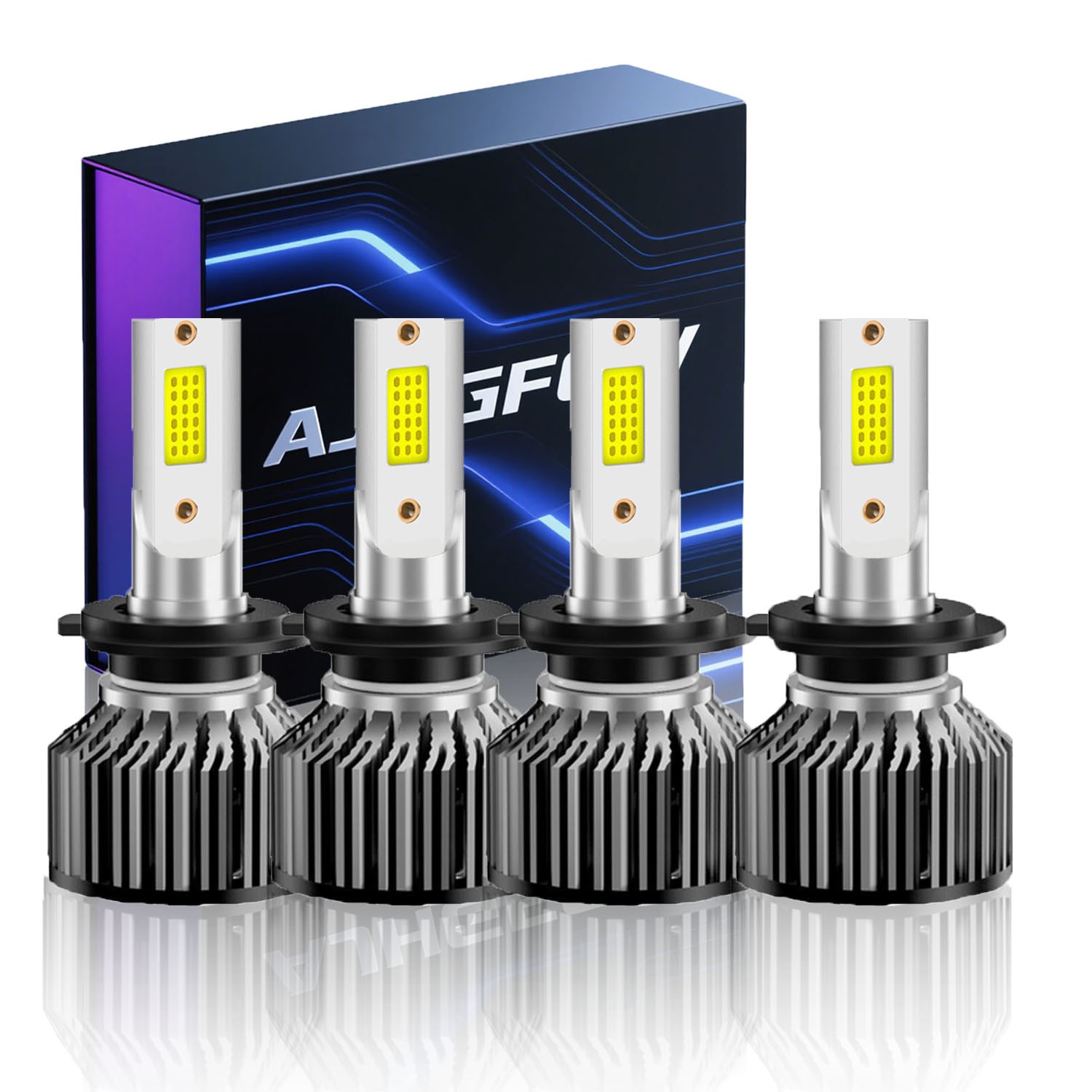4x H7 LED Headlight Bulb Kit High Low Beam 80000LM Super Bright 6500K White
