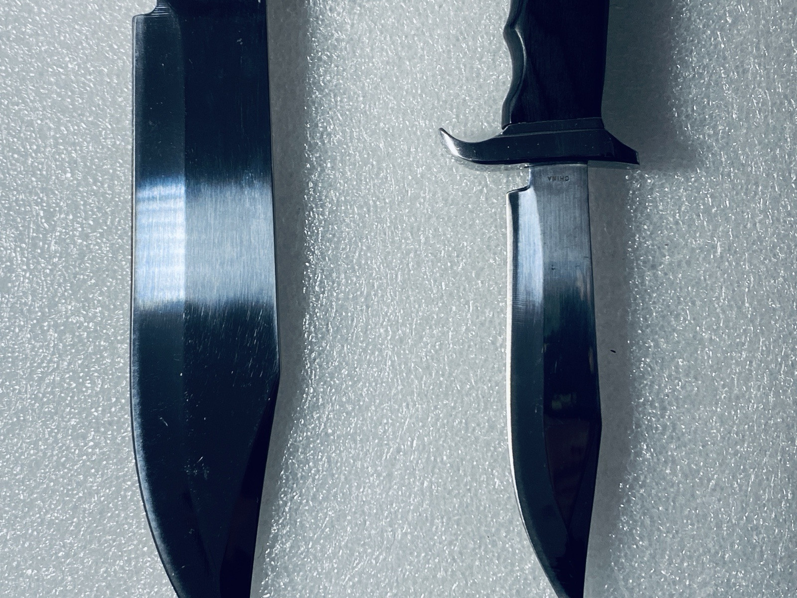 HUMVEE 2Pc. Large/Small Mirror Polished Bowie Knife Combo Set W/ Sheath - (READ)