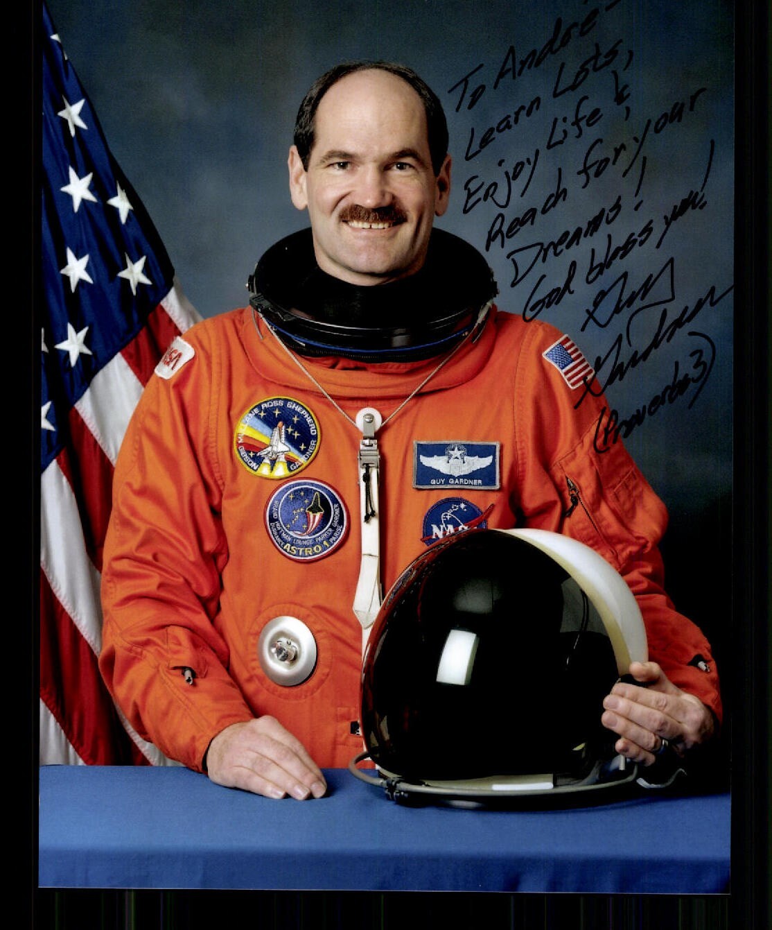 Guy Spencer Gardner American Astronaut STS-27 Original Signed # G 43945