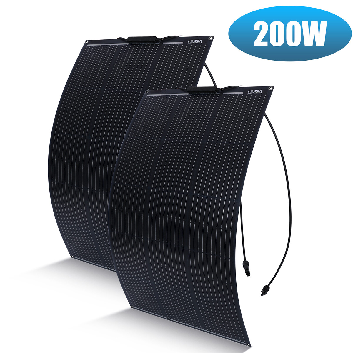 200W 18V Flexible Solar Panel Portable for Camping/RV/Home/Car Battery/Rooftop
