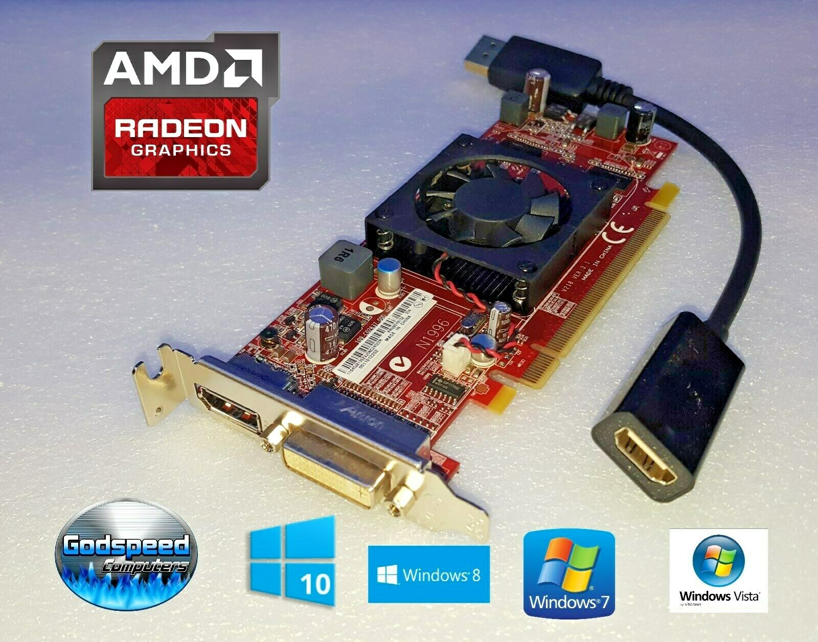 HP Pavilion 270-p024 270-p025xt 270-p026 Low-Profile DV HDMI DP Video Card