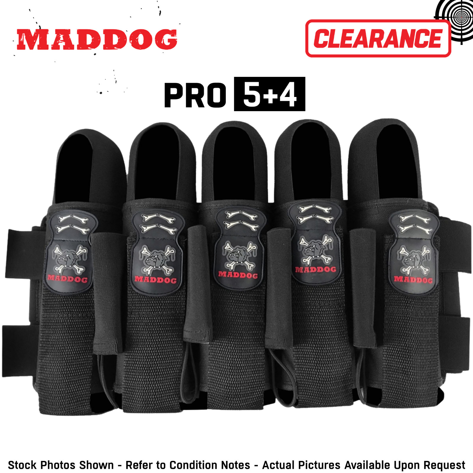 CLEARANCE Maddog Pro 5+4 Pod Paintball Harness Pod Pack