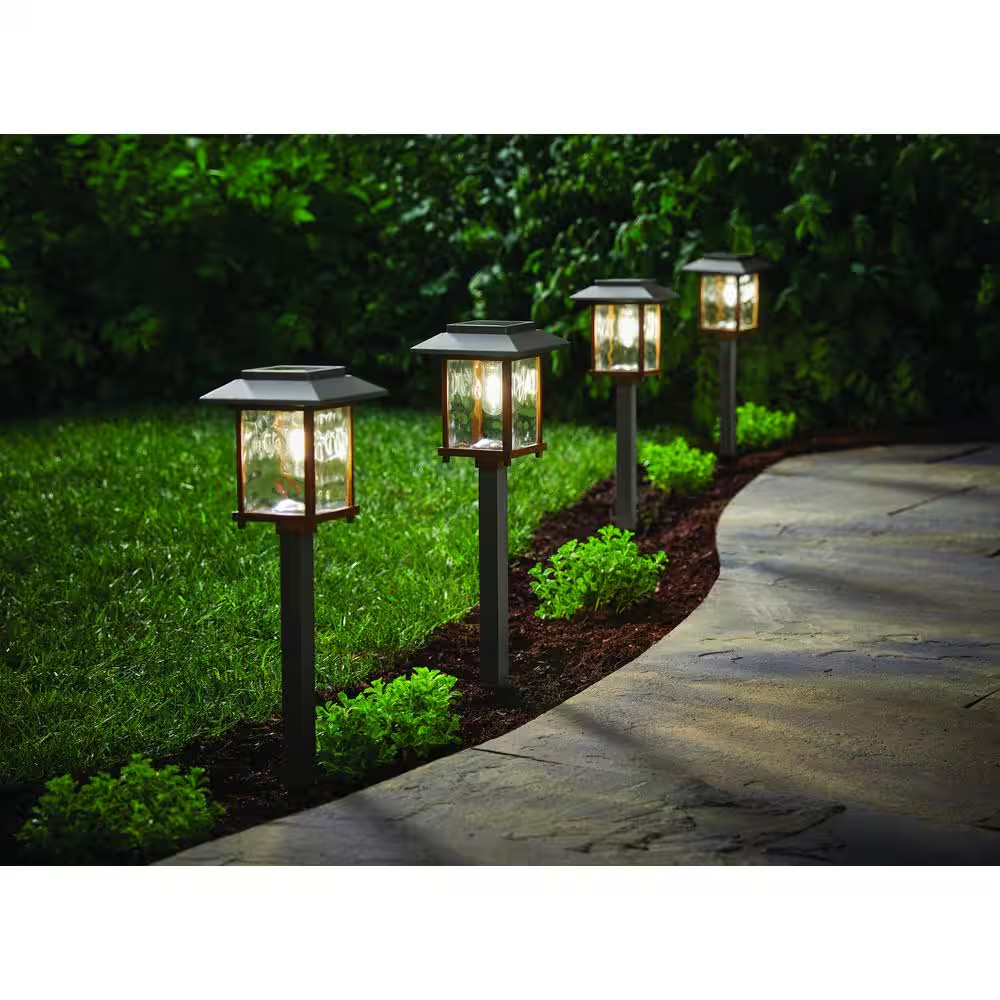 Parkwood 14 Lumen Bronze 2-Tone Finish LED Weather Resistant Outdoor Solar Path