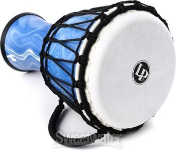 Latin Percussion World 7" Rope Circle Djembe - Blue Marble