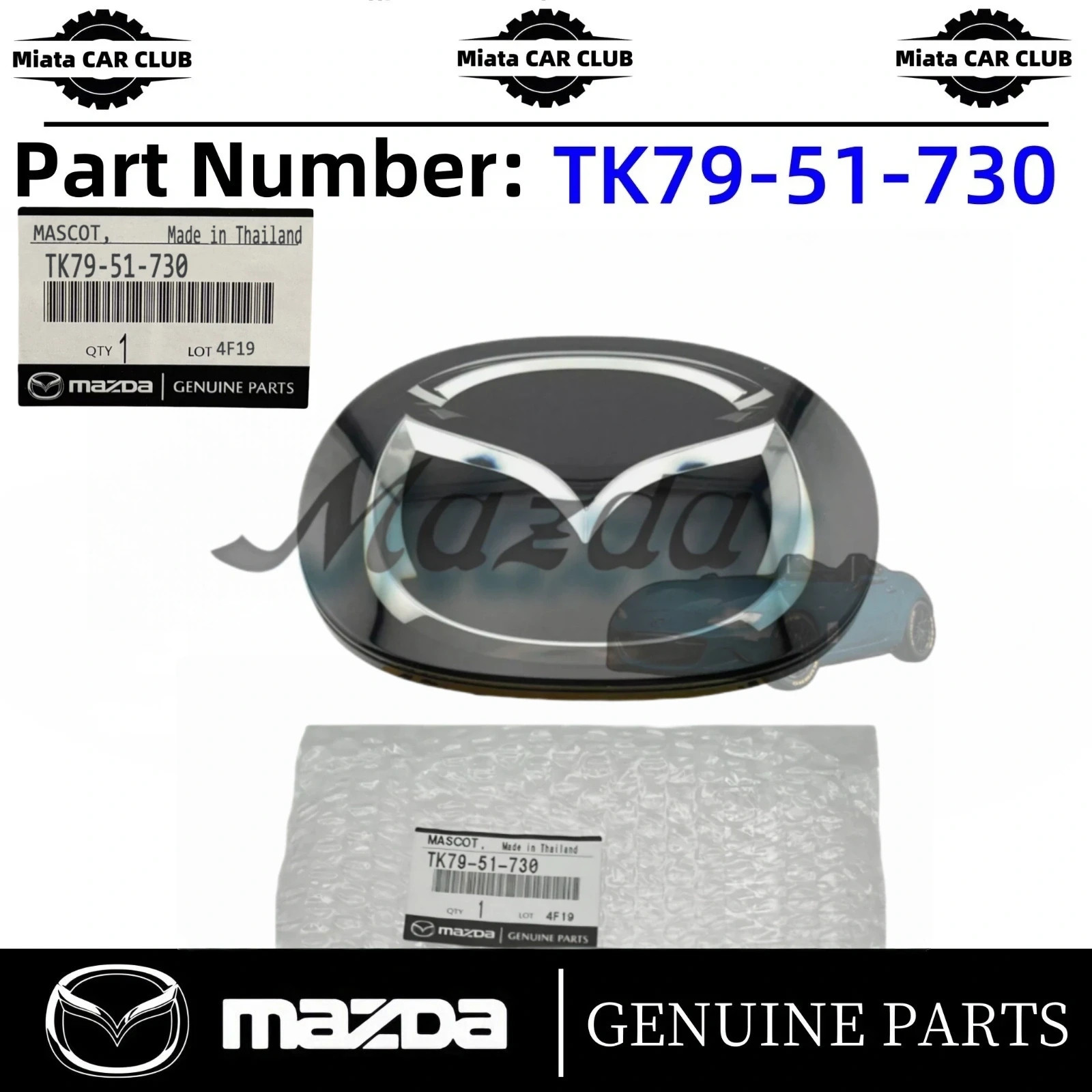 OEM 2016-2025 Mazda CX-9  CX-5 Front Mascot Grille Emblem TK79-51-730