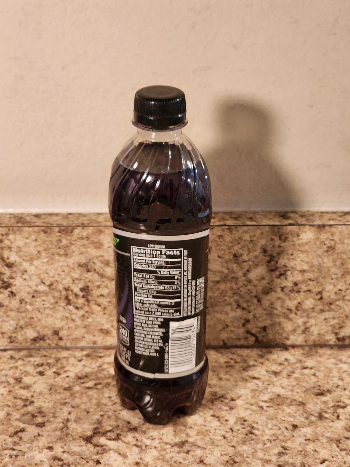 Mountain Dew Pitch Black Full 16.9oz Bottle Dewcision (2016)