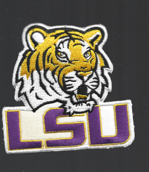 NEW 3 1/2" LSU Tigers IRON ON PATCH FREE SHIP