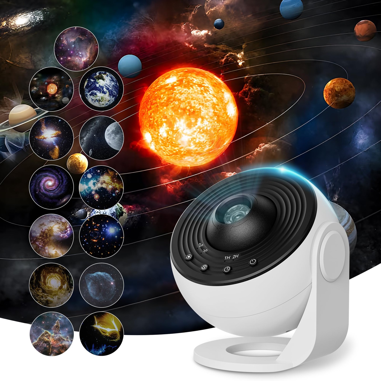 Proyector Galaxy Pro para dormitorio, proyector de estrellas planetario 13 en 1