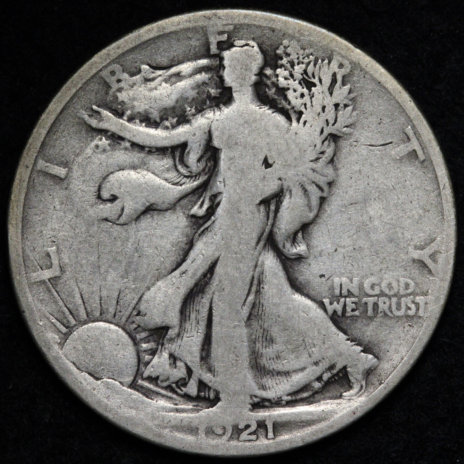1921 Walking Liberty Silver Half Dollar VG++ E263 AICNM