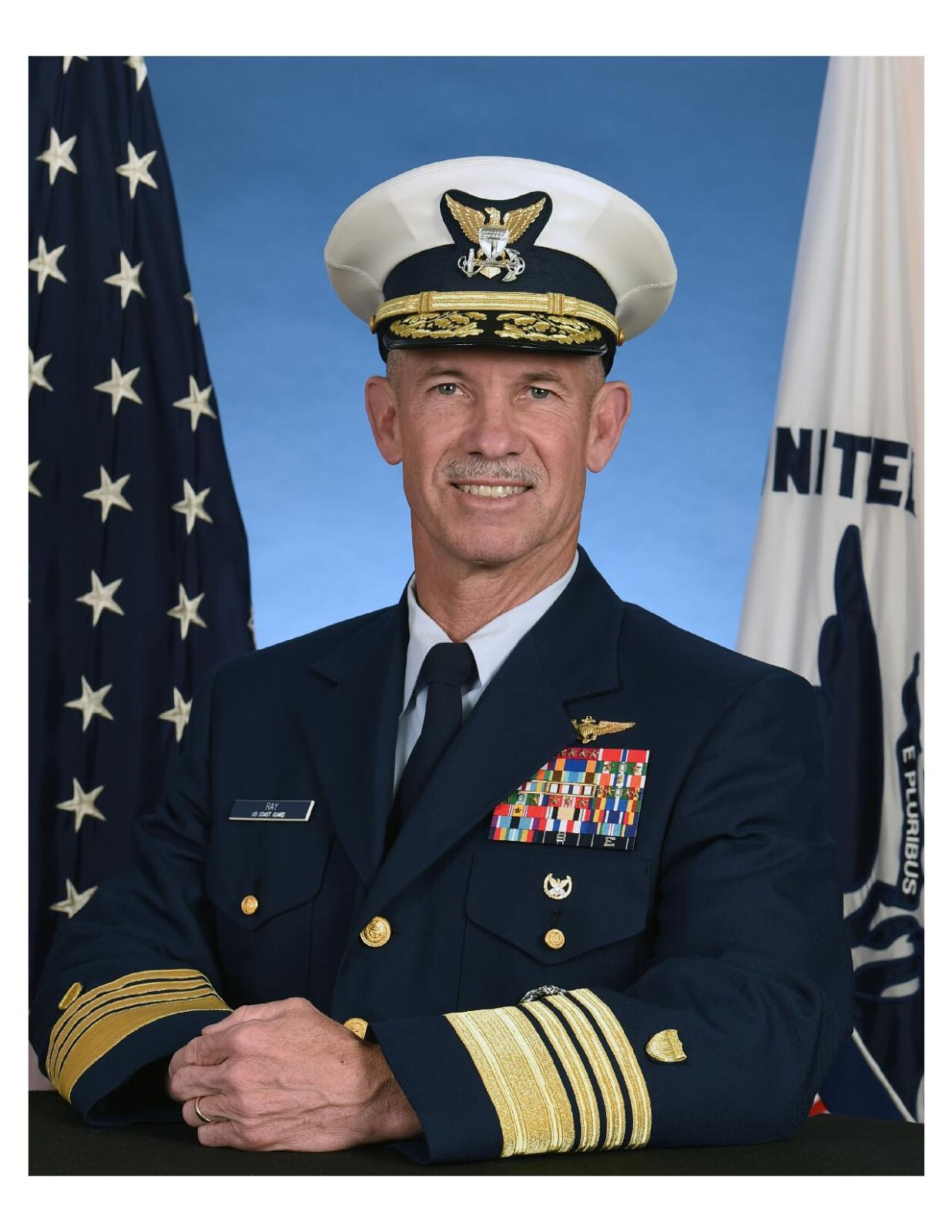 United States Coast Guard Admiral Charles W. Ray 8x10 Photo On 8.5" x 11"