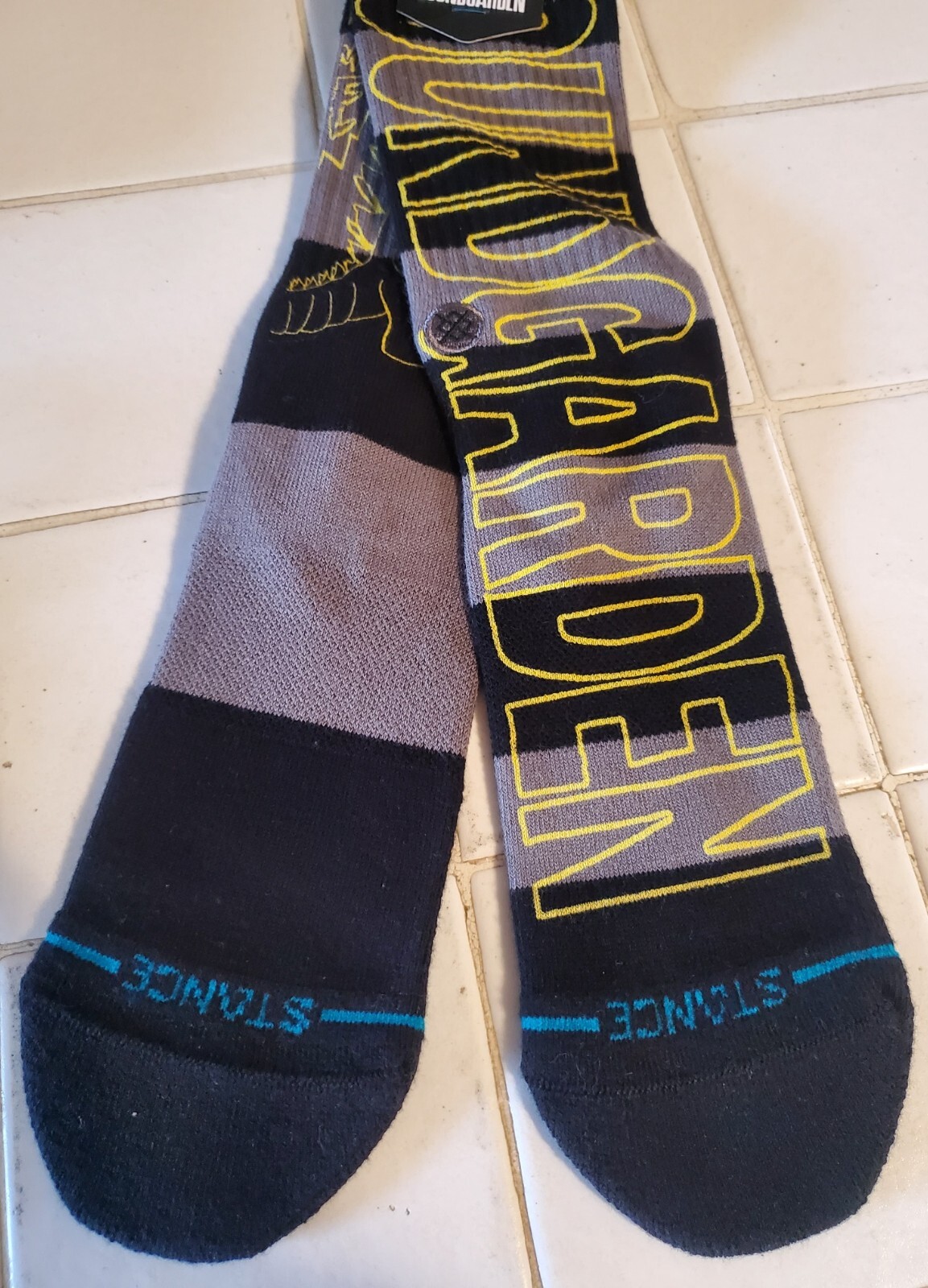 SOUNDGARDEN STANCE SOCKS Adult Size Large 8-13 Punk Rock 90's Grunge Dino HTF