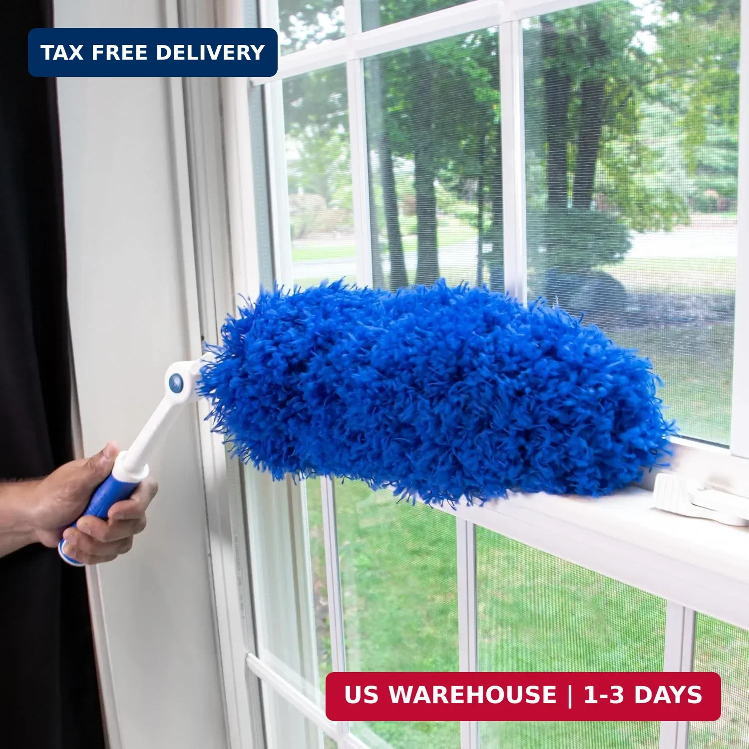 Unger Connect and Clean Microfiber Duster with Pivoting Handle, Dusters for Clea